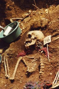 exhumed skeleton