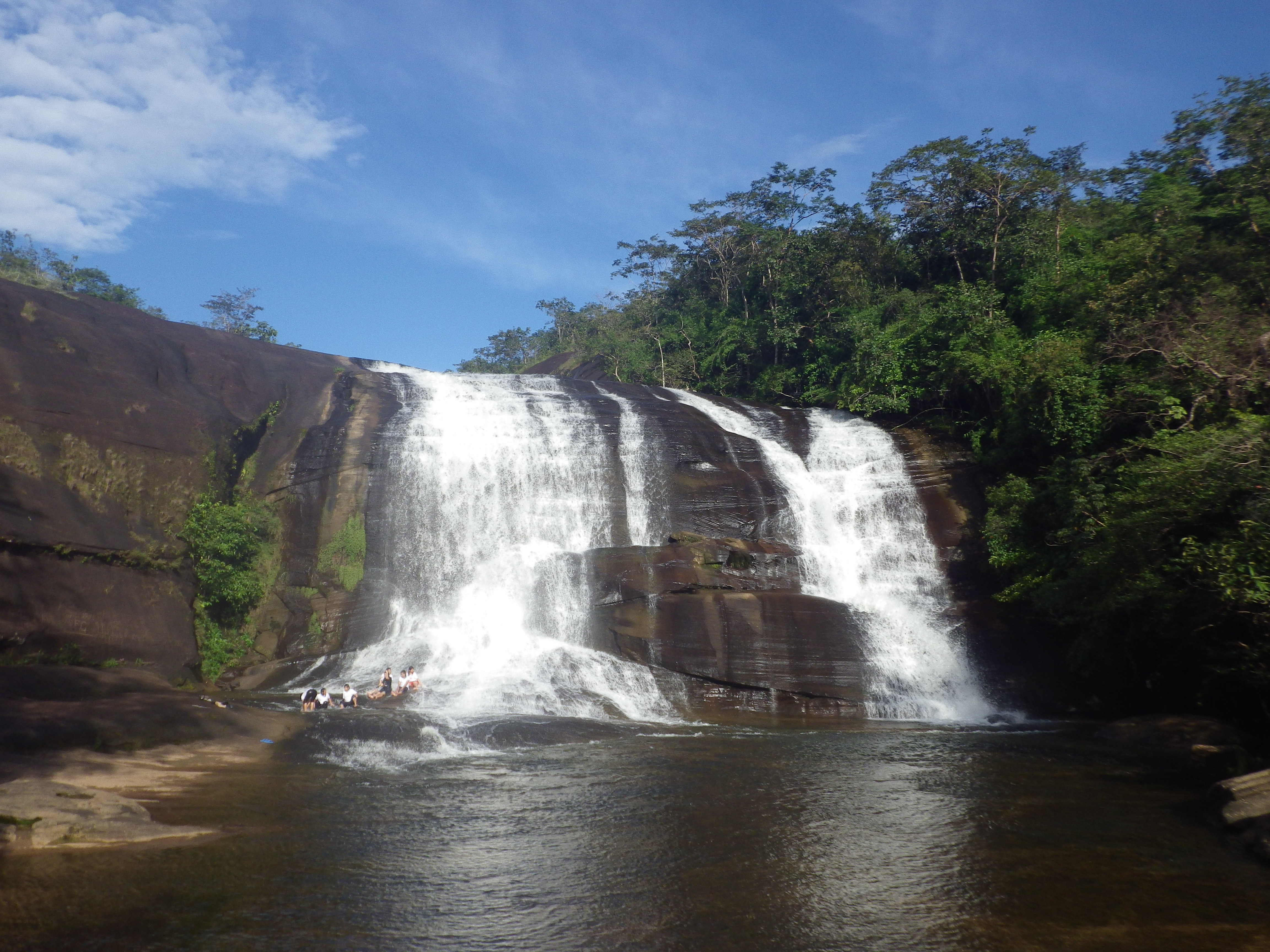 waterfall and sunshine