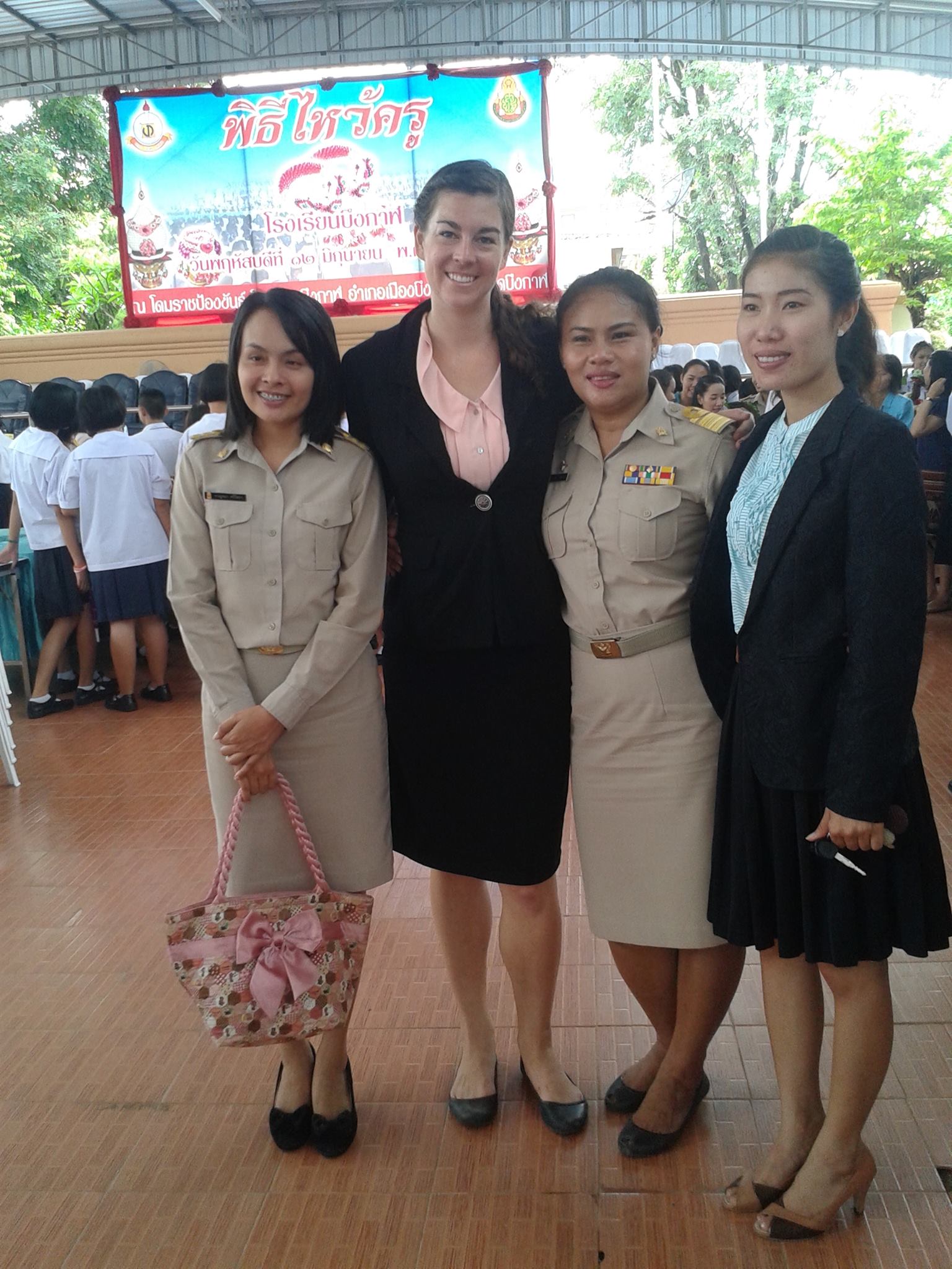 English and Thai teachers in formal wear