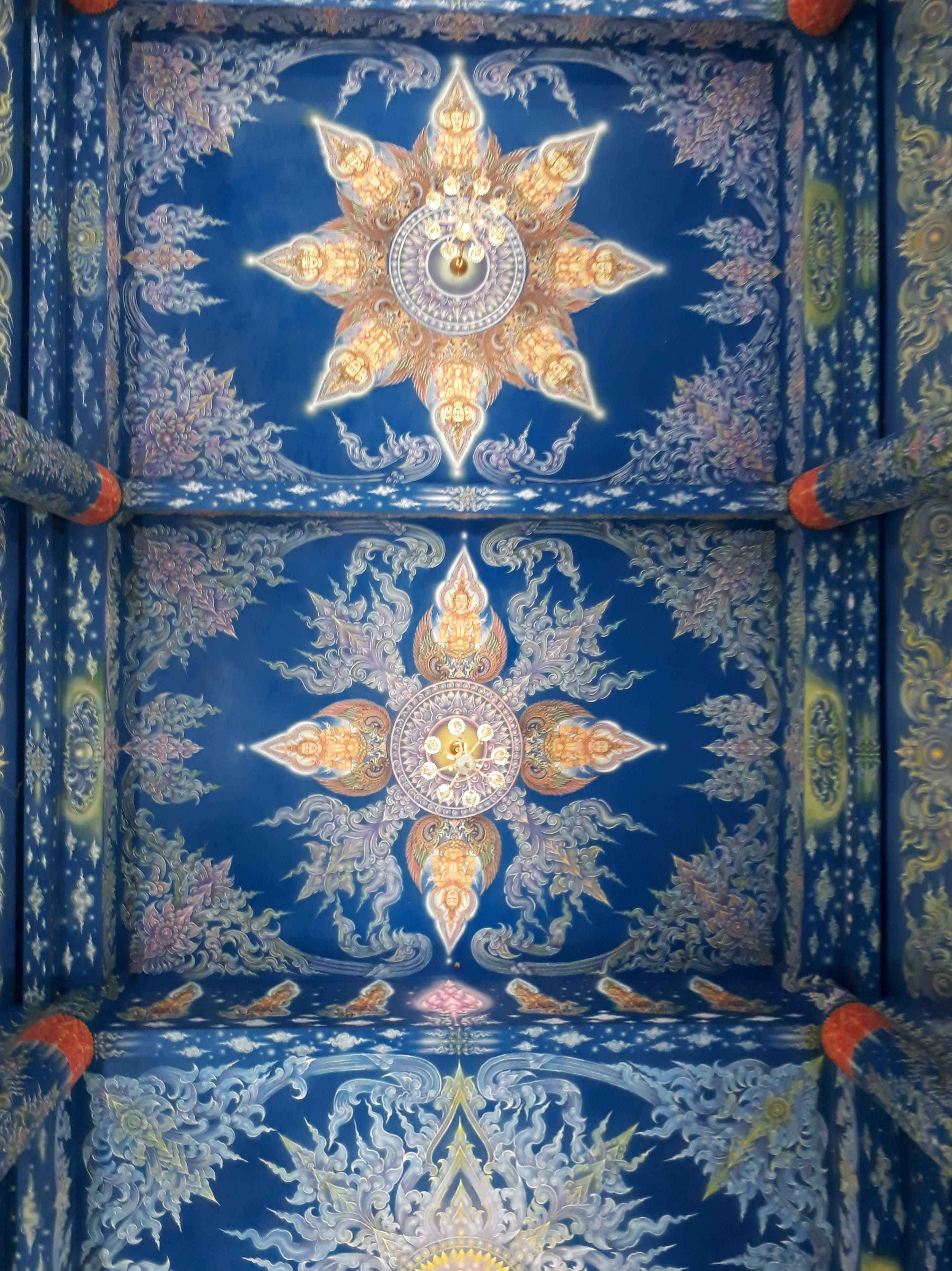 blue temple ceiling