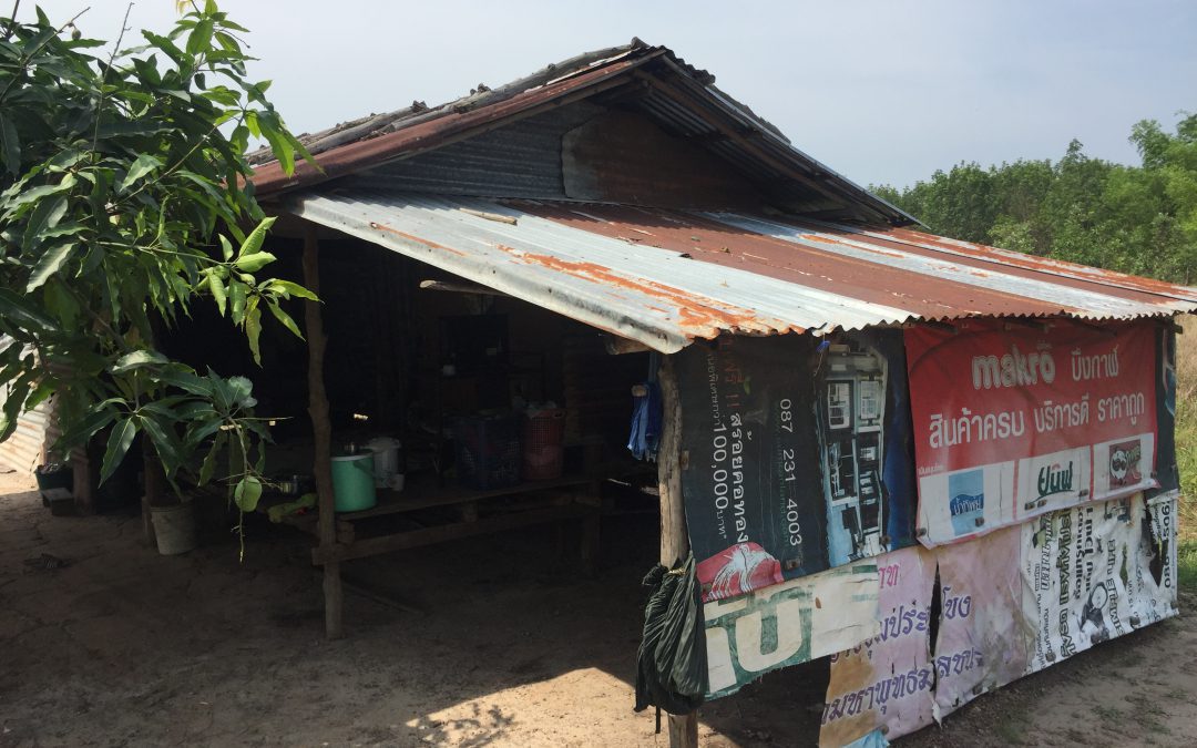 house with tin walls, leaky roof