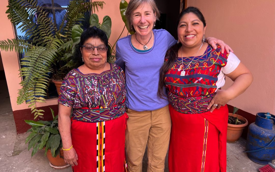 Tina poses with two ladies from Guatemala